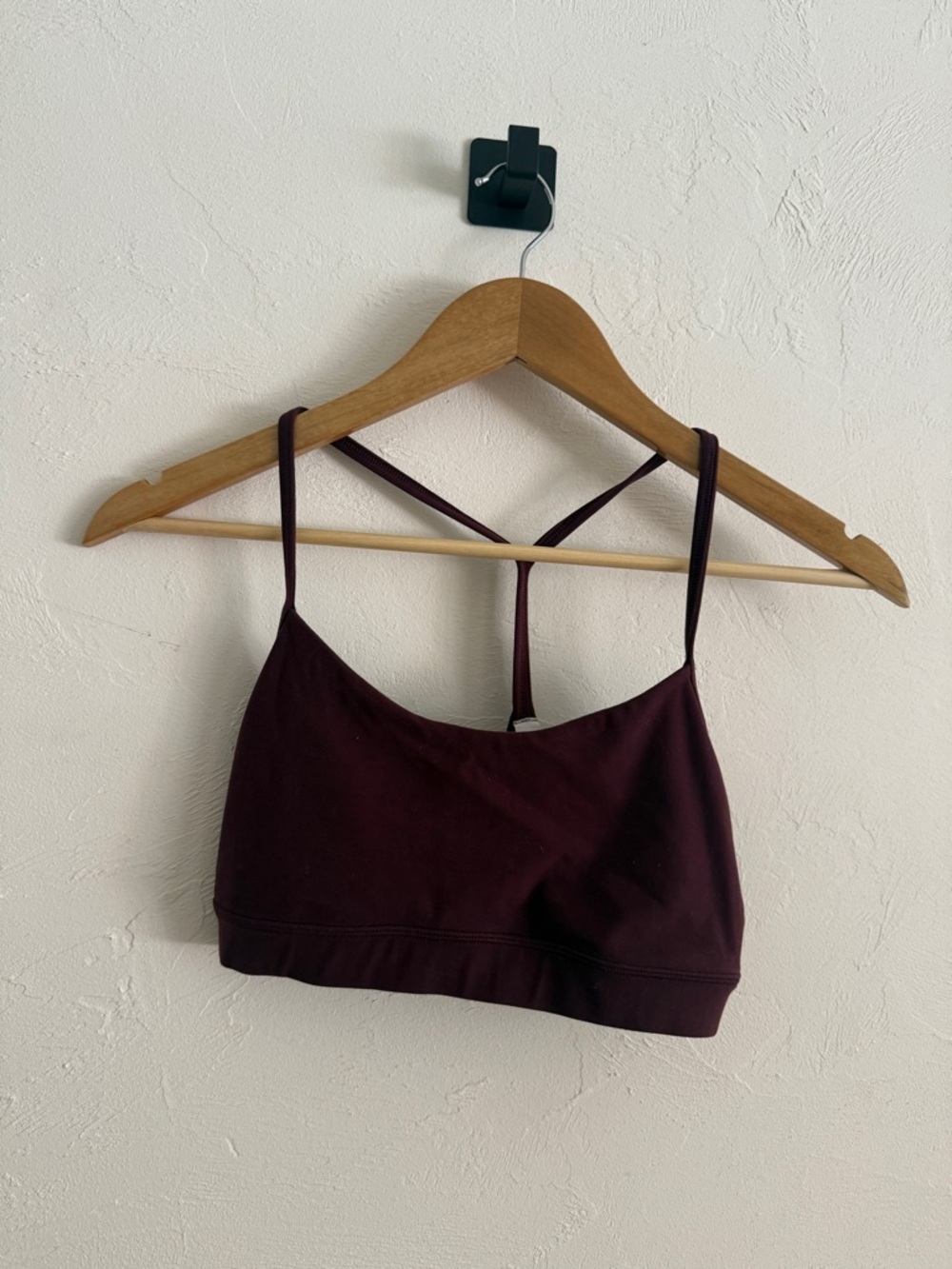 Lululemon Flow Y Bra in Dark Burgundy size 8